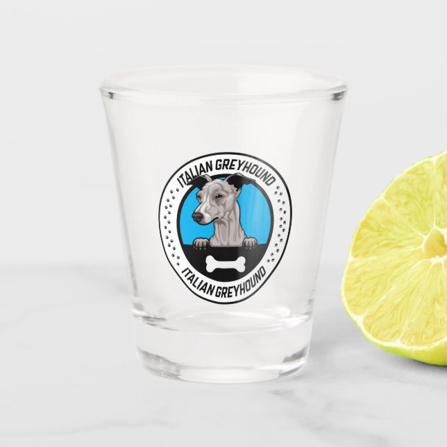 Verre A Shot Insigne d'illustration de Peeking en Grèce italien (Devant)