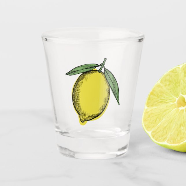 Verre A Shot Invitation des amateurs de citron (Devant)