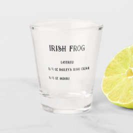 Verre A Shot Irish Frog Novelty Petal Press Co Shot Glass