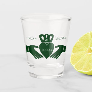 Verre A Shot Irlandais Claddagh Ring Simple Graphic Green Maria