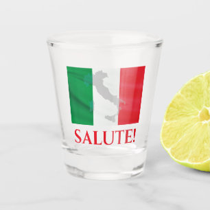 Verre A Shot Italie Carte Drapeau Italien Salute Cheveux