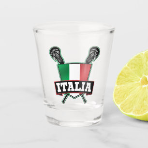 Verre A Shot Italie Drapeau Italia Lacrosse