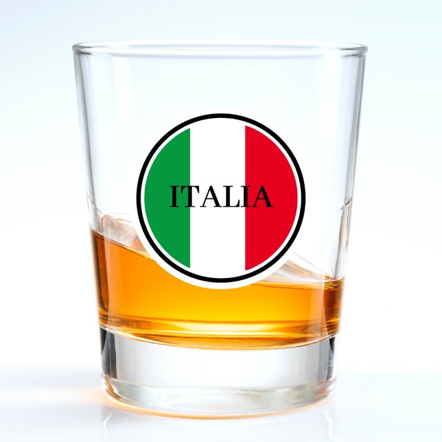 Verre A Shot Italie Drapeau italien Rouge Blanc Vert Italia (italia italy flag shot glass)