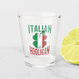 Verre A Shot Italien Hooligan Italie Drapeau Shamrock St patric