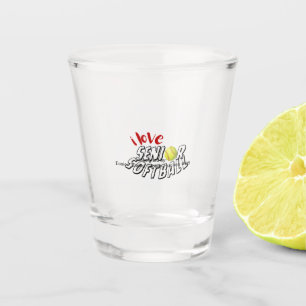 Verre A Shot J'adore le refroidisseur de bouteille de softball
