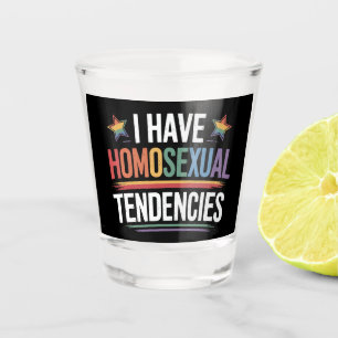 Verre A Shot J'ai des tendances homosexuelles Fierté LGBTQ Arc-