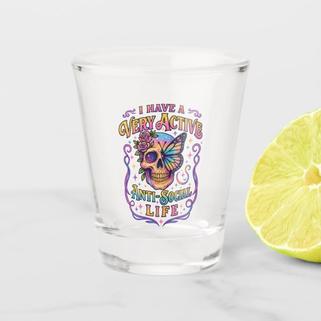 Verre A Shot J'Ai Un Très Actif... (Devant)