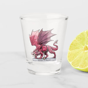 Verre A Shot Janvier Dragon de Birthstone - Garnet