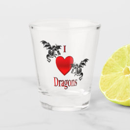 Verre A Shot Je Coeur Dragons