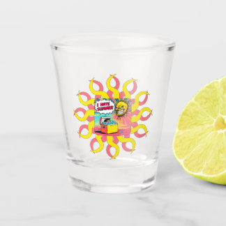 Verre A Shot Je déteste l'été ! Illustration amusante de style 