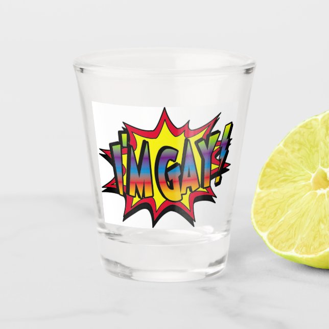 Verre A Shot Je suis Gay Burst (Devant)