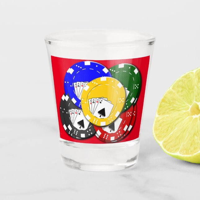 Verre A Shot Jetons de poker (Devant)