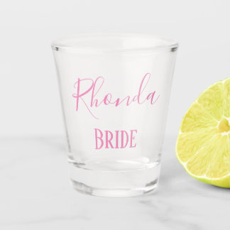Verre A Shot Jeune mariée assez rose et chic