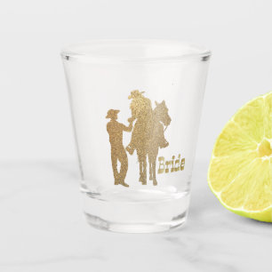 Verre A Shot Jeune mariée occidentale de cow-girl de cowboy de