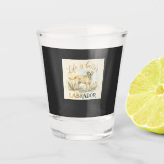 Verre A Shot Joli Amoureux de Chien Labrador Retriever