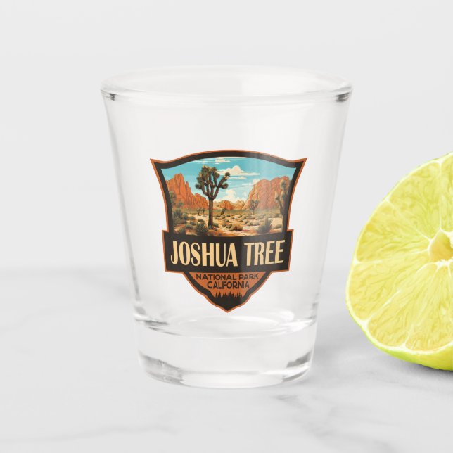 Verre A Shot Joshua Tree National Park Illustration Retro (Devant)