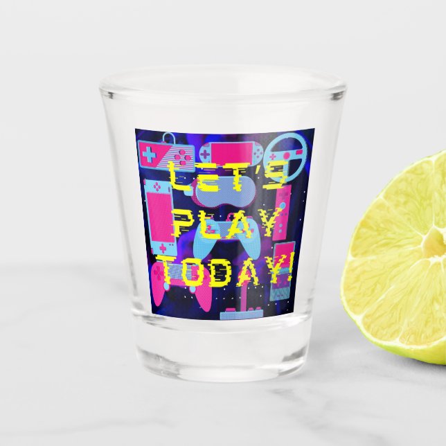 Verre A Shot Jouons aujourd'hui (Devant)
