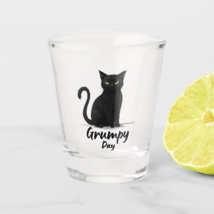 Verre A Shot Jour de grumeaux avec chat noir