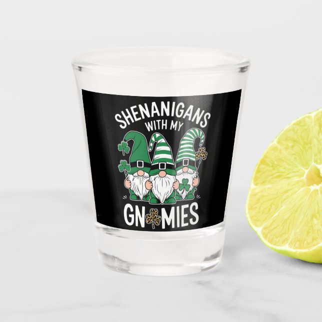 Verre A Shot Jour de la Saint Patrick Lucky Shamrock Leopard Gn (Devant)