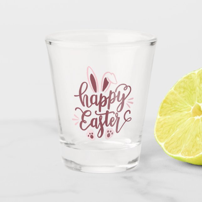 Verre A Shot Joyeux Lapin de Pâques  (Devant)