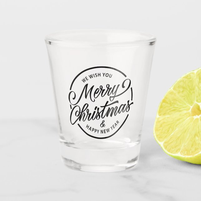 Verre A Shot Joyeux Noël et Bonne Année (Devant)