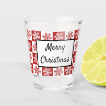 Joyeux Noël Flocon de neige rouge et blanc