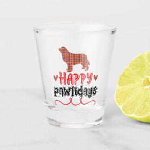 Verre A Shot Joyeux Pawlidays   Jeu de mots amusant