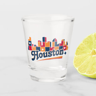 Verre A Shot Jumelage Skyline de Houston