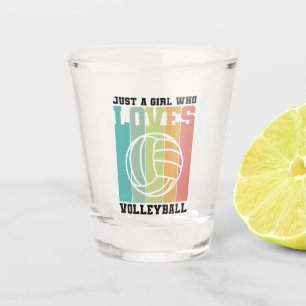 Verre A Shot Juste une fille qui aime le volleyball