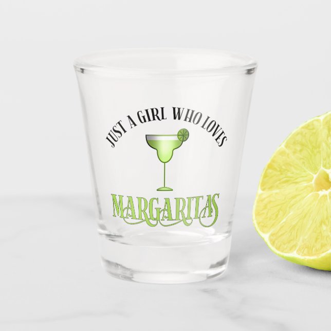 Verre A Shot Juste Une Fille Qui Aime Margaritas (Devant)