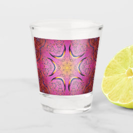 Verre A Shot Kaleidoscope du coeur radieux