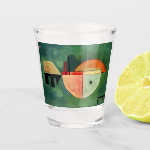 Verre A Shot Kandinsky vers le haut Abstrait peinture verte