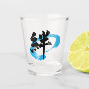 Verre A Shot Kanji Kizuna/Calligraphie japonaise de lien