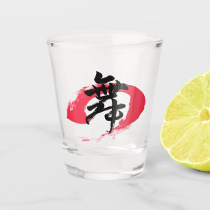 Verre A Shot Kanji Mai/Danse Calligraphie Japonaise