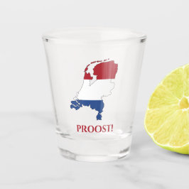 Verre A Shot La campagne Pays-Bas Flag Map
