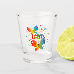 Verre A Shot La fierté papillon L'amour est l'amour Sensibilisa