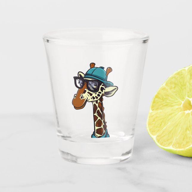 Verre A Shot La girafe Hipster (Devant)