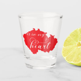 Verre A Shot La République Tchèque Est Dans Mon Coeur