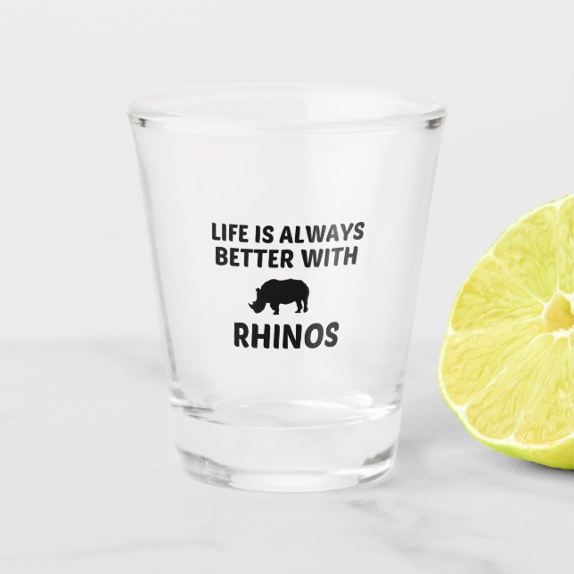 VERRE A SHOT LA VIE RHINO EST MEILLEURE (Devant)