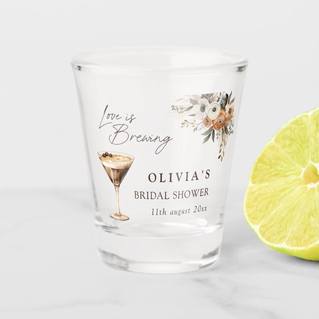 Verre A Shot L'amour brasse la Fête des mariées Espresso Martin (Devant)