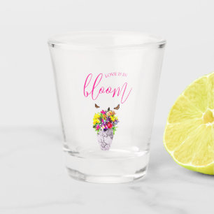 Verre A Shot L'amour dans la floraison Mariage