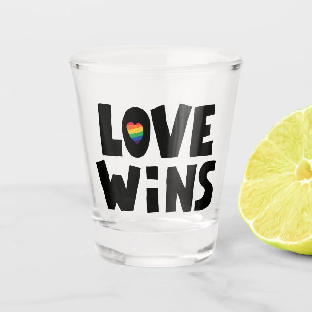 Verre A Shot L'amour gagne (Devant)