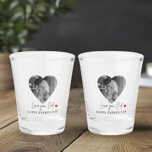 Verre A Shot L'Amour Personnalisé Papa Photo   Cadeau fête des 