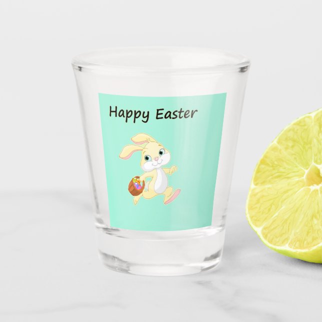 Verre A Shot lapin de Pâques avec panier (Devant)