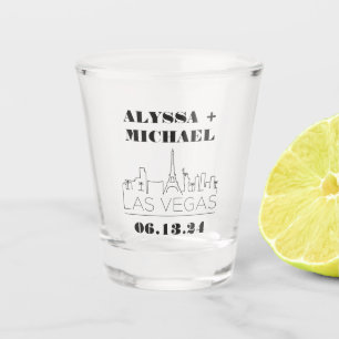 Verre A Shot Las Vegas Casino Skyline Mariage Faveur
