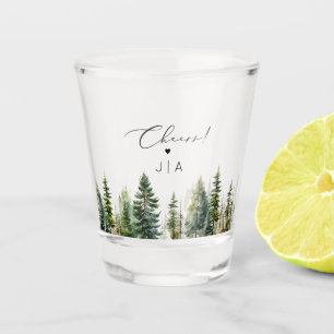 Verre A Shot L'aventure attend mariage des pins de la forêt