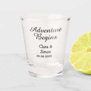 Verre A Shot L'aventure commence nom du couple marié datsimple