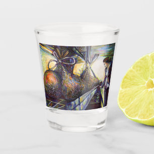 Verre A Shot Le destin hurlant de la vie