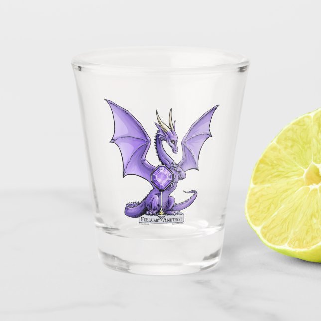 Verre A Shot Le dragon de Birthstone en février :Améthyste (Devant)