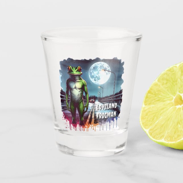 Verre A Shot Le Loveland Frogman | Ohio Cryptid (Devant)
